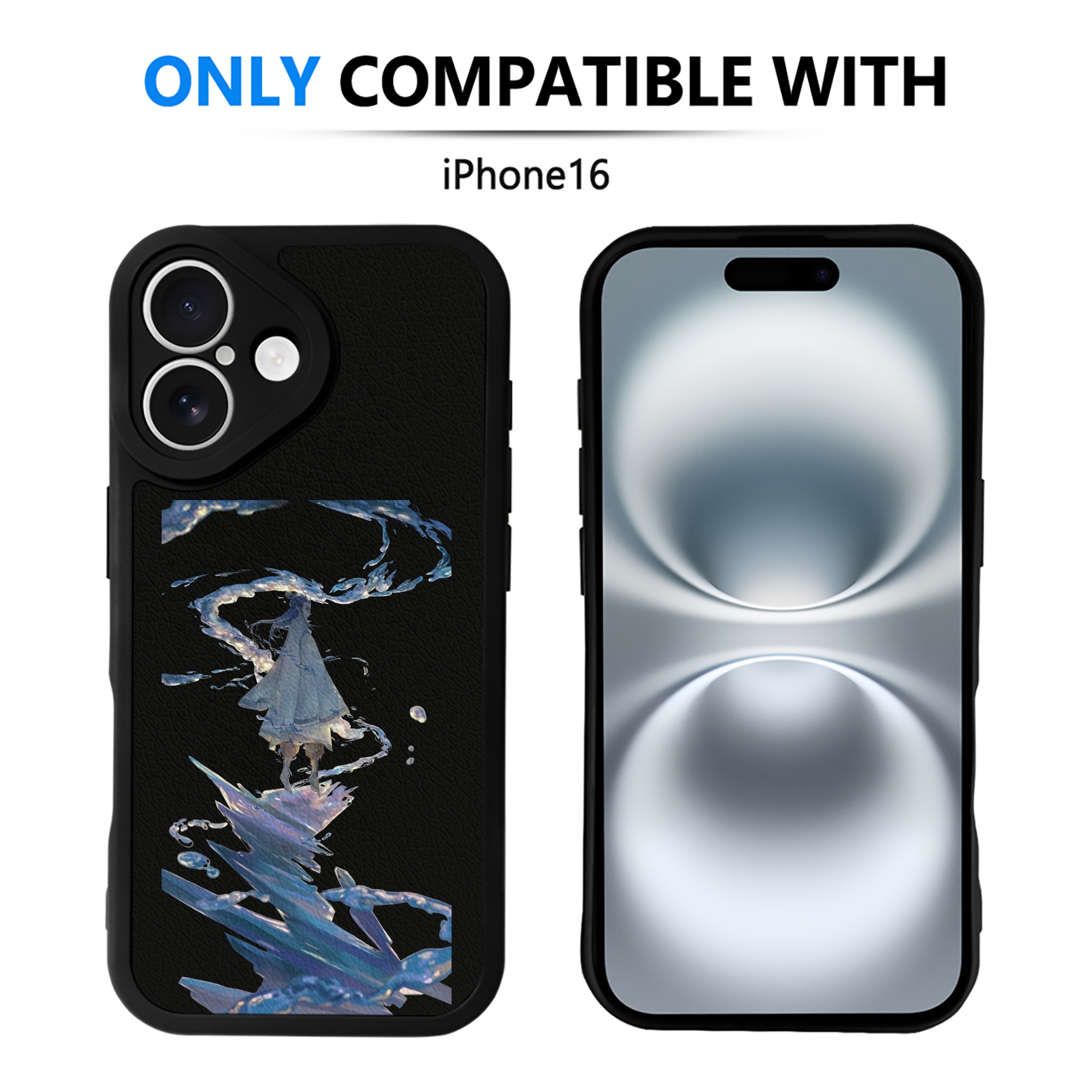 （画像用） Ne Zha 2 ナタ 魔童の大暴れ 【iPhone 16シリーズ対応】シリコンスマホケース（レザー調） 材質：シリコン